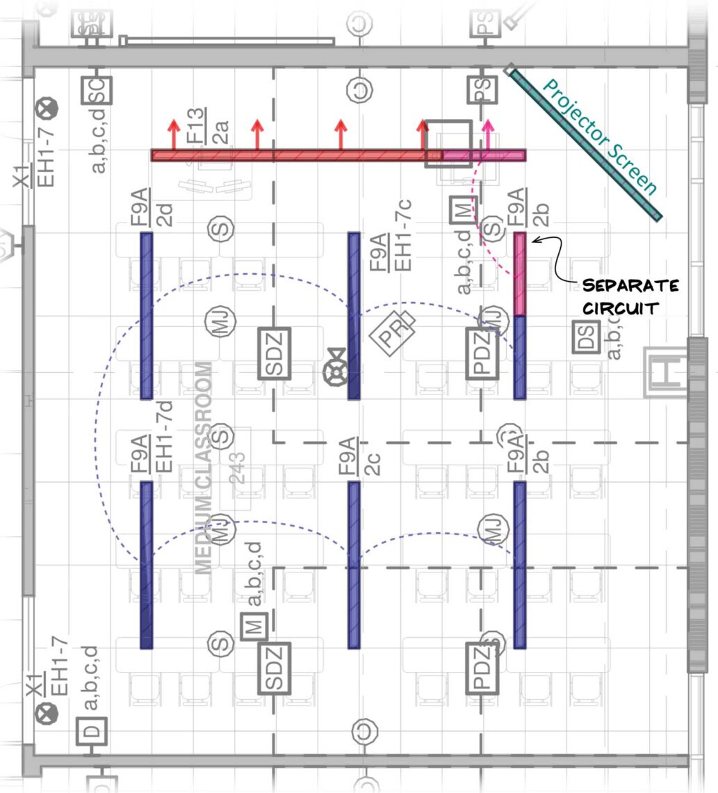 Classroom Lighting Circuiting Diagram